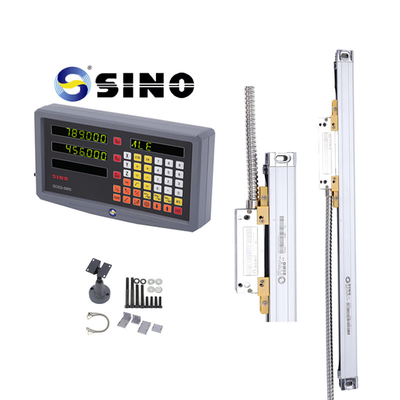 Lectura digital SINO SDS 2-3MS 2 ejes metal LCD completa para fresadora DRO 0.005mm resolución práctica con encoder lineal