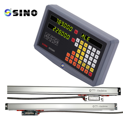 SINO SDS 2MS DRO Kits Escala lineal de vidrio para el torno de fresado TTL 2 Ejes Sistema de instrumentos de prueba de lectura digital