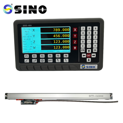 Conjunto completo de lectura digital LCD de 4 ejes DRO Sensor de codificación de escala lineal de vidrio para torno de fresado