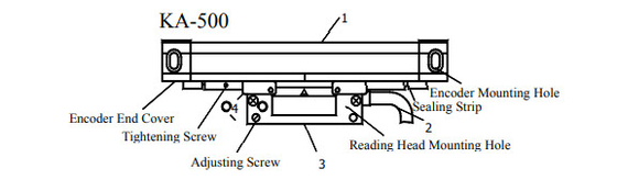 Escala de codificador lineal SINO KA500mm con codificador de lectura digital para máquina de fresado de torno