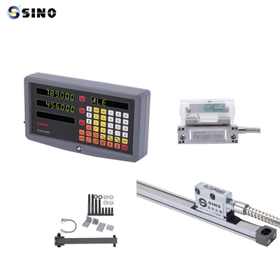 Lectura digital SINO SDS 2-3MS 2 ejes metal LCD completa para fresadora DRO 0.005mm resolución práctica con encoder lineal