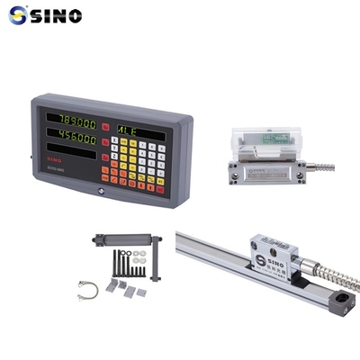 Lectura digital SINO SDS 2-3MS 2 ejes metal LCD completa para fresadora DRO 0.005mm resolución práctica con encoder lineal