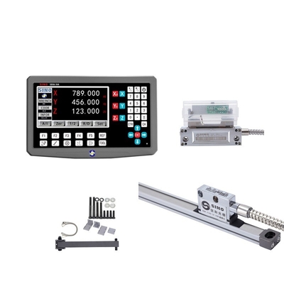 3 Ejes de lectura digital de escala lineal Encoder de rejilla sino SDS6-3VA Conjunto DRO de fresado de torno