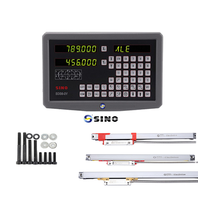 SINO SDS6-2V Lectura digital de metal LED Lectura digital de 2 ejes DRO Kits 60Hz para la fresadora