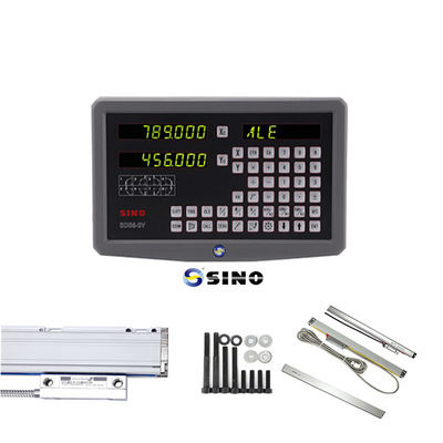 SINO SDS6-2V Lectura digital de metal LED Lectura digital de 2 ejes DRO Kits 60Hz para la fresadora