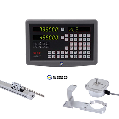 SINO SDS6-2V Lectura digital de metal LED Lectura digital de 2 ejes DRO Kits 60Hz para la fresadora
