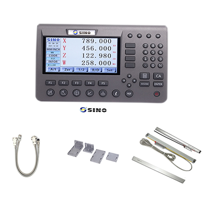 SINO SDS200 4 Ejes Sistema de lectura digital de LCD de metal SINO 285x195x53cm Durable con Kit de codificación lineal para torno