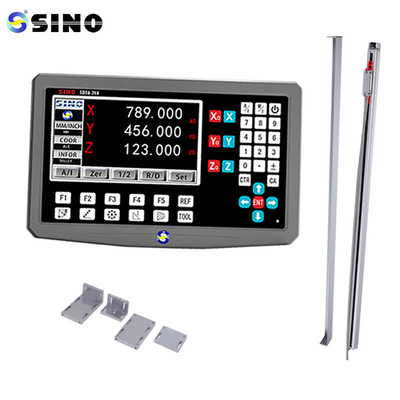 Conjunto completo de SINO 3 Ejes Dro Lectura digital Caso de metal para la máquina de fresado de torno KA-300 Escala de vidrio lineal