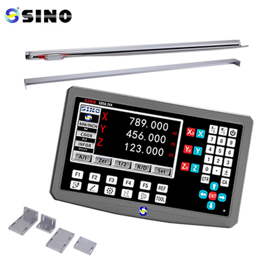 Conjunto completo de SINO 3 Ejes Dro Lectura digital Caso de metal para la máquina de fresado de torno KA-300 Escala de vidrio lineal