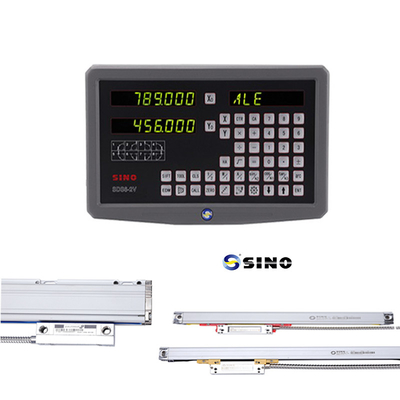 SDS6-2V Sistema de lectura digital SINO Dro 2 Ejes con regla de escala lineal de vidrio para molino de torno
