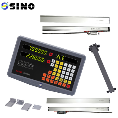 SDS 2MS DRO Kit Escala lineal de vidrio para fresado del torno TTL SINO 2 Ejes Sistema de instrumentos de prueba de lectura digital