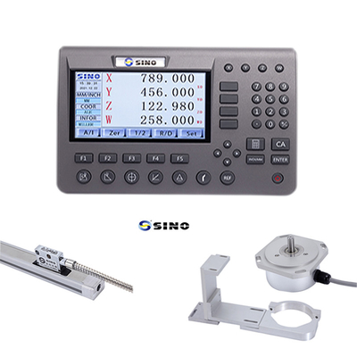 Sistema de lectura digital SINO 3 Ejes SDS200 DRO LCD de metal con Kit de codificación lineal de vidrio para fresadora