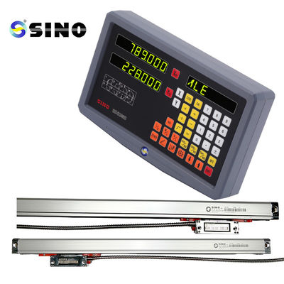 Buen precio SINO SDS 2MS DRO Kits Escala lineal de vidrio para el torno de fresado TTL 2 Ejes Sistema de instrumentos de prueba de lectura digital en línea